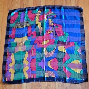 Picasso Colorful Abstract Silk Scarf